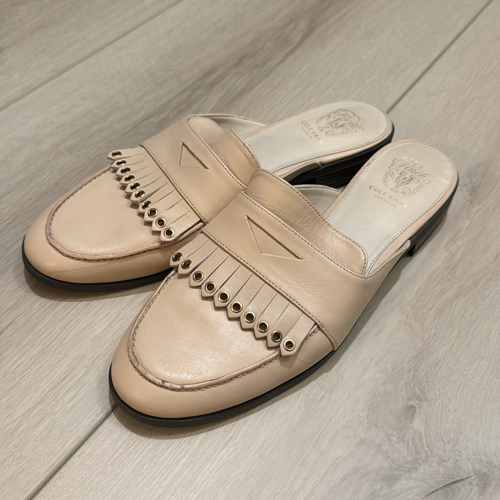 Cole Haan Pinch Maine Classic Leather Mule Loafer Shoes